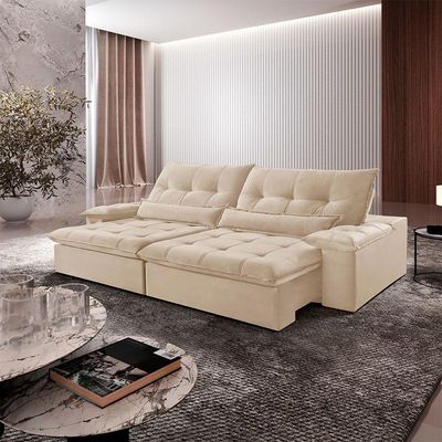 Sofá Nivus Linho 2 Módulos De 90cm B25cm Meu Sofá Online A294 Linho Creme