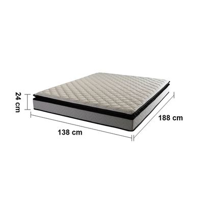 Cama Box Casal MGA Lift + Colchão Hellen Titanium Hellen Estofados e Colchões Cinza e Preto