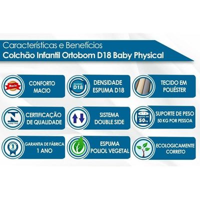 Colchão Infantil D18 Baby Physical (70x130x10) - Ortobom