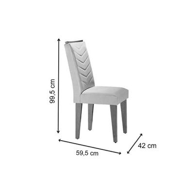 Sala De Jantar Completa Berlim C- Tampo Madeirado Vidro Canto Curvo 120x80cm E 4 Cadeiras Londrina Imbuia-off White - Suede Marrom - Rufato