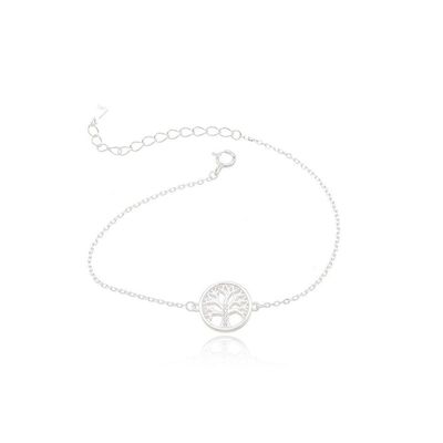 Pulseira Delicada Arvore Da Vida Prata 925