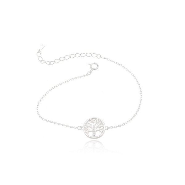 Pulseira Delicada Arvore Da Vida Prata 925