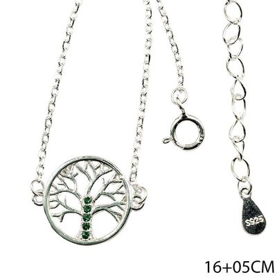 Pulseira Delicada Arvore Da Vida Prata 925