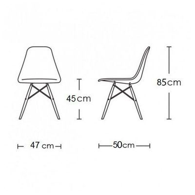 Conjunto de Mesa de Jantar Eames Eiffel Redonda 90cm Tampo de Madeira Branco com 4 Cadeiras Brancas