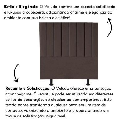 Cabeceira Cama Casal Queen Box 160 Cm Sara Suede E Frame Cor:marrom