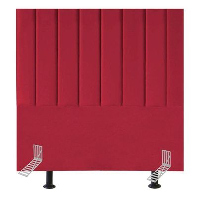 Cabeceira Estofada Cama Casal Box 140 Cm Sara Suede E Frame Cor:vermelho