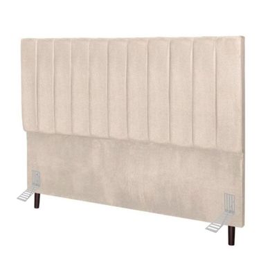 Cabeceira Cama Casal Queen Size 160 Cm Sara Corino E Frame Cor:bege