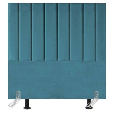 Cabeceira Estofada Cama Solteiro 100 Cm Luísa Suede E Frame azul Turquesa