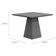 Mesa P- Cozinha Luna C- Tampo 90x90cm Flex Madeirado Vidro Canto Curvo - Imbuia-ripado 3d-off White - Rufato