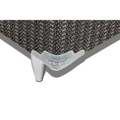 Cama Box Base Solteiro Orthotel Luxo Cinza (88x188x23) - Ortobom