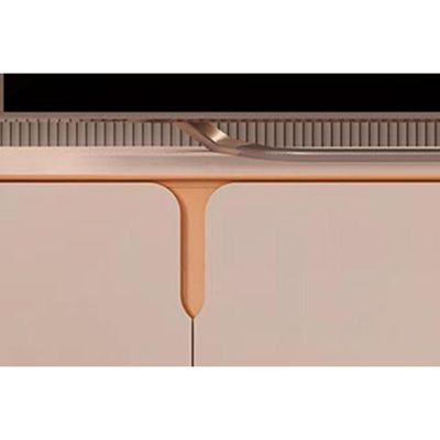 Rack Bancada Para Tv Até 75 Pol Celine 100% Mdf Com Pés 241x57cm Off White-off White - Dj Móveis