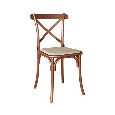 Mesa Jantar Redonda Branca Elen 110cm Hairpin Com 4 Cadeiras Katrina Cobre Branco