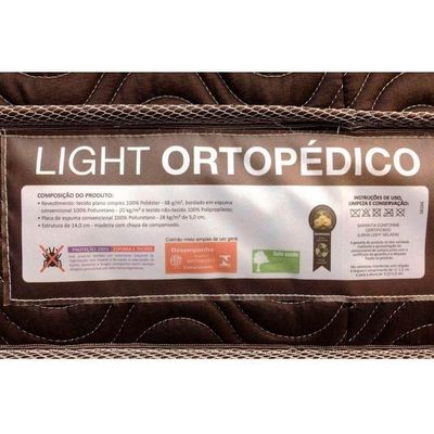 Cama Box Baú C/auxiliar Solteiro: Colchão Anatômico Ortobom Ortopédico Light + Base Crc Courano White(88x188)