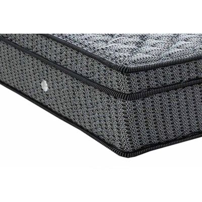 Cama Box Baú Solteiro: Colchão Molas Bonnel Ortobom Hotelaria Nanolastic Orthotel Luxo + Base Crc Suede Gray(88x188)