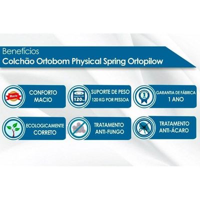 Cama Box Baú King Colchão Molas Bonnel Ortobom Nanolastic Physical Spring + Base Crc Courano Black(186x198)