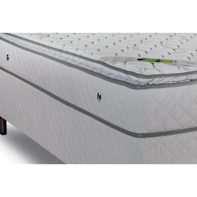 Cama Box Baú C/auxiliar Solteiro: Colchão Molas Luckspuma Masterpocket Luck Spring + Box Crc Courano Branco(88x188)