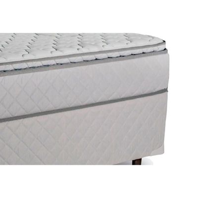 Cama Box Baú C/auxiliar Solteiro: Colchão Molas Luckspuma Masterpocket Luck Spring + Box Crc Courano Branco(88x188)