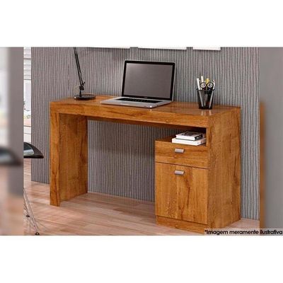 Mesa De Computador Melissa C- 1 Porta E 1 Gaveta Nature - Permóbili