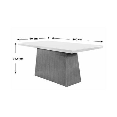 Sala De Jantar Completa Luna C- Tampo Vidro Canto Curvo 180x90cm E 6 Cadeiras Londrina Imbuia-grafite - Suede Capuccino - Rufato