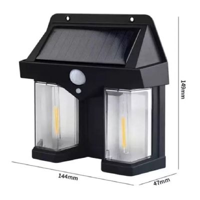 Luz De Led Arandela Solar Parede Rústica Sensor De Presença BM-8529