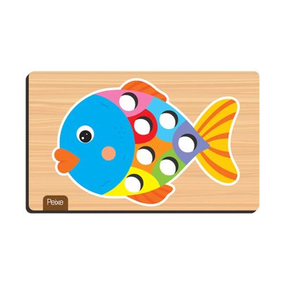 Jogo Educativo Pega Pom Pom Montessori Nig - 0461