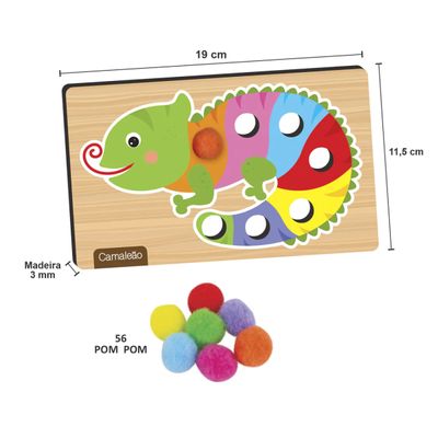 Jogo Educativo Pega Pom Pom Montessori Nig - 0461