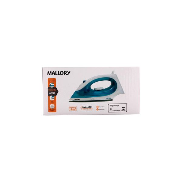 Ferro de Passar Roupa a Vapor Mallory Júpiter Azul - 220V