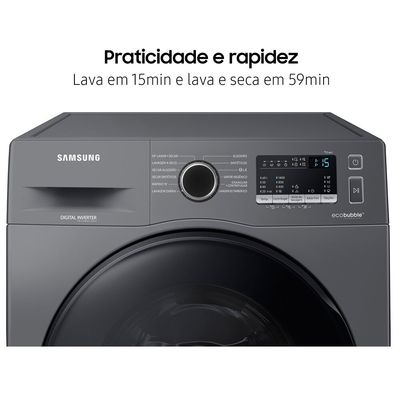 Lava e Seca Samsung Ecobubble 11 Kg Smart Check WD11A Inox Look / 220V