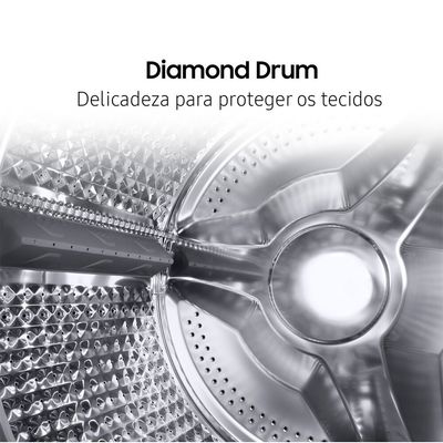 Lava e Seca Samsung Ecobubble 11 Kg Smart Check WD11A Inox Look / 220V