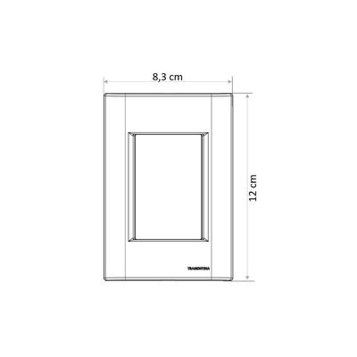 Conjunto 4x2 com 1 Tomada 2P+T 20 A 250 V Tramontina Giz Vermelho e Branco