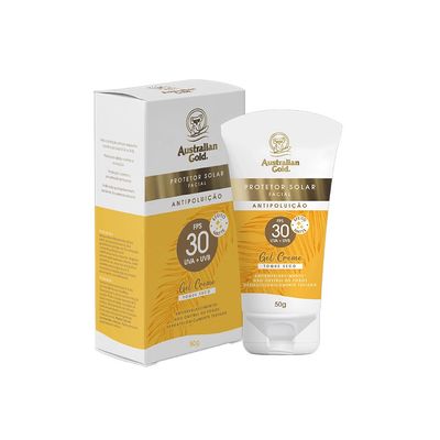 Protetor Solar Facial Australian Gold Gel Creme Fps30 50g