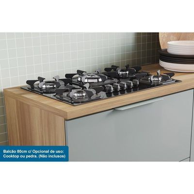 Cozinha Completa Marquesa 6 Peças ( 3 Aéreos + 3 Balcões) C6p42 Nature-verde - Nesher