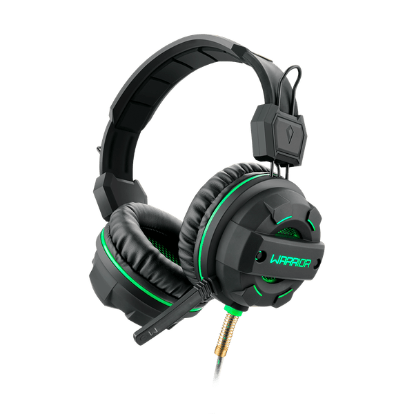 Headset Gamer Warrior Magne P2+USB Com LED Verde - PH143 PH143