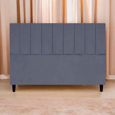Cabeceira Decorativa Elen Para Cama King 195 Cm Suede Cinza, Suede