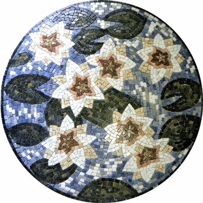 Mandala Mosaico Floral Nenúfares De Monet I Tamanho 100cm