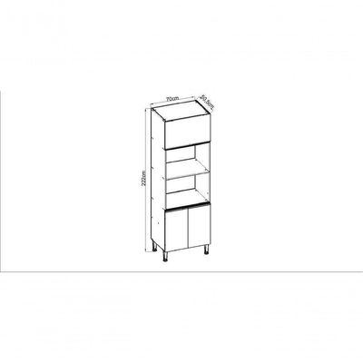 Torre Quente para Forno e Micro Ébano Fosco Off White Fosco Genialflex