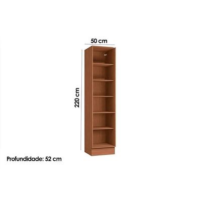 Paneleiro De Cozinha Modulado Ciela R628 Com 2 Portas 50x220cm Canela-azul Profundo - Kappesberg