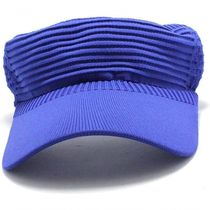 Viseira De Praia Feminina Boné Com Proteção Solar Aba Longa Azul Royal