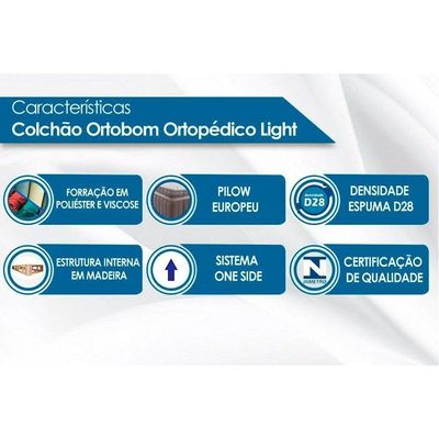 Cama Box Casal Colchão Ortopédico Ortobom Wood Light + Base Crc Suede Brown(138x188)