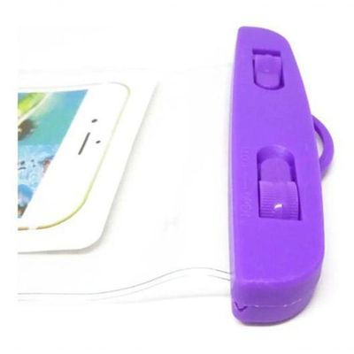 Capa Bolsa Celular A Prova D'água Proteção Mergulhos Lilás