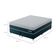 Cama Box Queen York com Colchão Molas Ensacadas (61x158x198) Azul e Branca