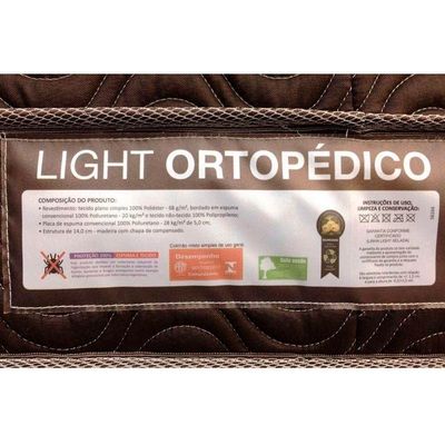 Cama Box Baú Casal Colchão Anatômico Ortobom Ortopédico Light + Base Crc Suede Brown(138x188)