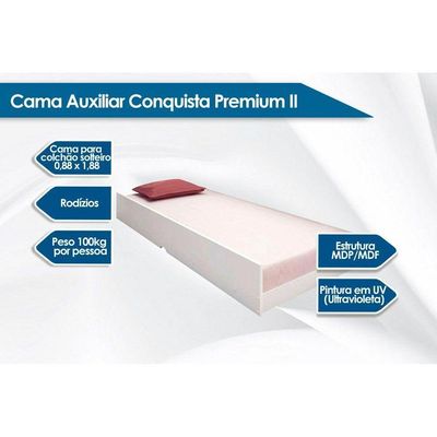 Cama Auxiliar Solteiro Premium Ii Cinamomo - Conquista