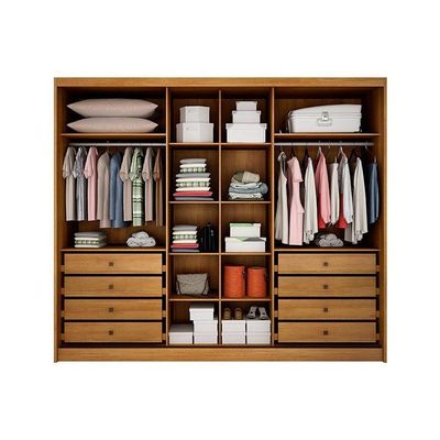 Guarda Roupa Solteiro 3 Portas E 8 Gavetas Diamond/londres Cumaru - Novo Horizonte