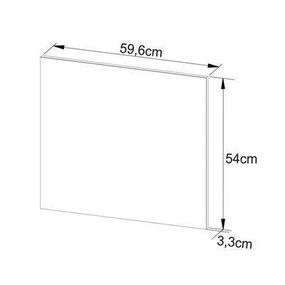 Espelheira De Banheiro Bn3638 60cm Metalizado - Tecno Mobili