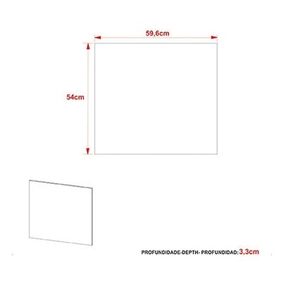 Espelheira De Banheiro Bn3638 60cm Metalizado - Tecno Mobili