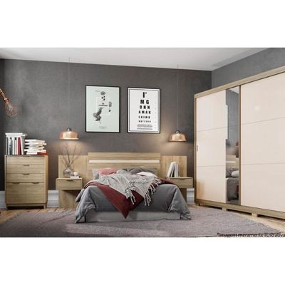 Cômoda Casal 1112 C/ 2 Portas E 3 Gavetas Branco - Carraro
