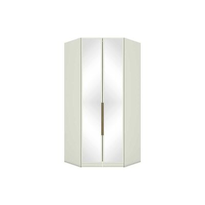 Modulado De Quarto Closet De Canto Mc06 C- 2 Portas E 3 Gavetas C- Espelho Areia