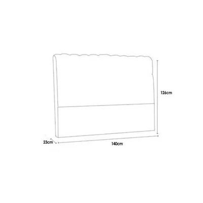 Painel De Cama Box Estofada - Dama Plus Casal - Courano Cacau - Simbal