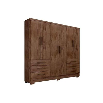 Guarda Roupa Solteiro 6 Portas E 6 Gavetas C-pés Encant-berlim Cumaru